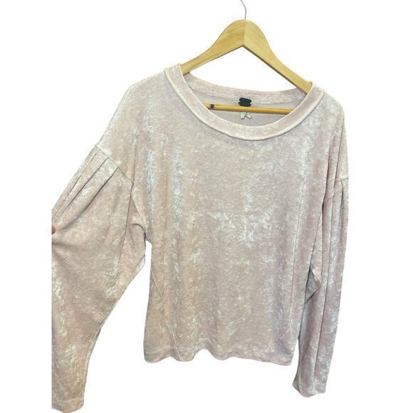 Free People Milan Layering Top Light Pink Blush Pink Crushed Velvet Small - Picture 4 of 15